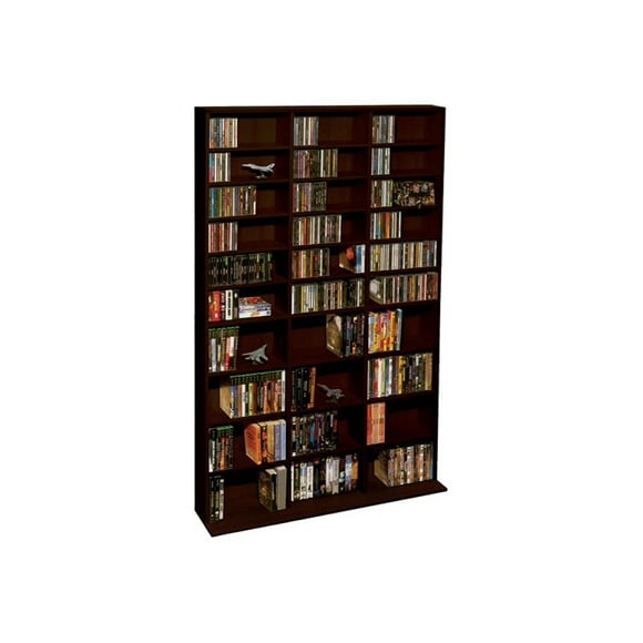 Atlantic Oskar - Media storage - steel, wood composite - espresso DVD, CD, BD-ROM - floor-standing