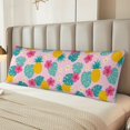 thumbnail image 4 of KLL Ultra Soft Microfiber Body Pillow Cover/Pillowcases 20"x54" with Hidden Zipper Closure-Pineapple And Leaves, 4 of 5