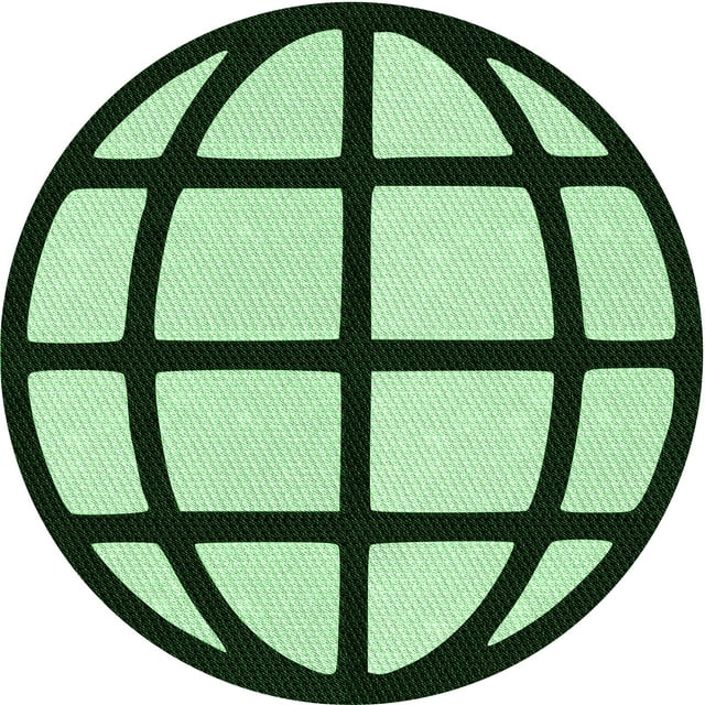 Ahgly Company Machine Washable Indoor Round Transitional Medium Forest Green Area Rugs, 3' Round