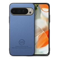 Designed for Google Pixel 9 / 9 Pro Classic Case, Slim Leather Luxury Business PU Non-Slip Texture Grip Shockproof Bumper Protective Phone Cover Men Women For Google Pixel 9 / 9 Pro,Blue
