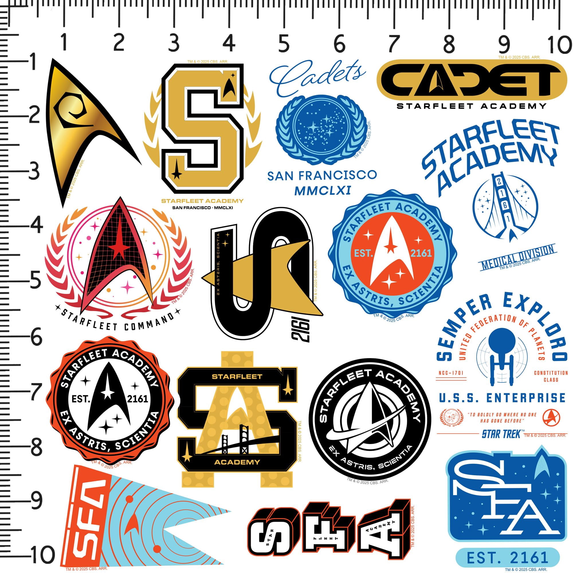 Star Trek Starfleet Academy 150ct Large Die-Cut Vinyl Stickers Variety Pack  Premium Indoor & Outdoor Decals for Laptop, Water Bottle, Tablet, Skateboard & More