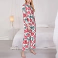 thumbnail image 3 of Sikiie Rose Flowers Women's Long-Sleeve Shirt and Full-Length Bottom Pajama Set (s-xxl)-Small, 3 of 7