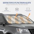 thumbnail image 4 of Rateoe Geometric Pattern 2 Piece Car Windshield Sun Shade Foldable | Front Windshield Shade for Sun, Heat and UV Rays | Sunshade for Car Front Window-Medium, 4 of 6