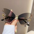 thumbnail image 4 of BEAIT Women Diamond Butterfly Sglasses Framel Eyewear Bloing Slight Glasses, 4 of 6