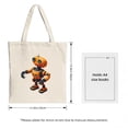thumbnail image 3 of Stylish Canvas Tote Bag with Vibrant Orange and Pink Splash Design - Perfect for Shopping Travel and Parties, 3 of 4