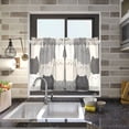 thumbnail image 4 of Yayeee Kitchen Curtains Tier Pair Light Filtering 27"x36" Rod Pocket Short Cafe Window Panel, Gray Cute Cats, 4 of 7