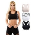 thumbnail image 2 of Racerback Sports Bras, Removable Padded Seamless Activewear Fitness Bra, 2 of 7