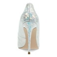 thumbnail image 2 of STEVE MADDEN Womens Silver Padded Metallic Daisie Pointed Toe Stiletto Slip On Pumps Shoes 5 M, 2 of 4
