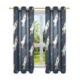 thumbnail image 7 of Yayeee Window Curtains Light Filtering 63"x42" Grommet Panel Pair Home Living Room Decor, Rocket Pattern, 7 of 7