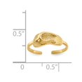 thumbnail image 3 of Real 14kt Yellow Gold Sandal Toe Ring; for Adults and Teens; for Women and Men, 3 of 5