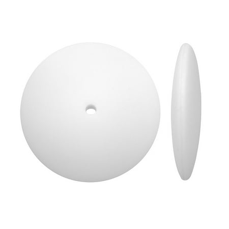 Vintage Spacer - Vintage Plastic Beads, Flat Round Wafer Spacers 16mm, 12 Pieces, Matte Chalk White