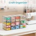 thumbnail image 4 of Organizador de escritorio Vtopmart transparente con 16 cajones para material de oficina, 4 of 7