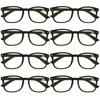 8 Packs Mens Womens Oval Round Frame Reading Glasses Blue Light Blocking Readers +2.25