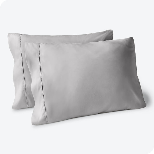 Bare Home Juego de Fundas de Almohada Colección Premium 1800, Doble Cepillado, Ultra Suave, Tamaño King, Gris Claro, 2 Unidades