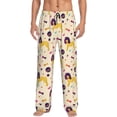 thumbnail image 2 of Kdxio Cartoon Poodle Dog Print Men's Sleep Pajama Pant Lounge Pants with Pockets, 2 of 8