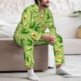 thumbnail image 7 of Kdxio Green Avocado Men’s Pajama Set Pajamas For Men 2 Piece PJ Set with Men Pajama Pants and Long Sleeve T-Shirt Lounge Set-Large, 7 of 7