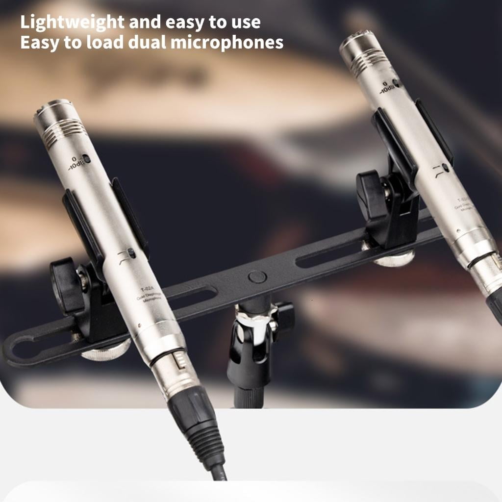 Ywmsfl Aluminum Double Mic Stand Stereo Mounting Bar With Quick Assembly for Most Microphones For Professional Audios Recording