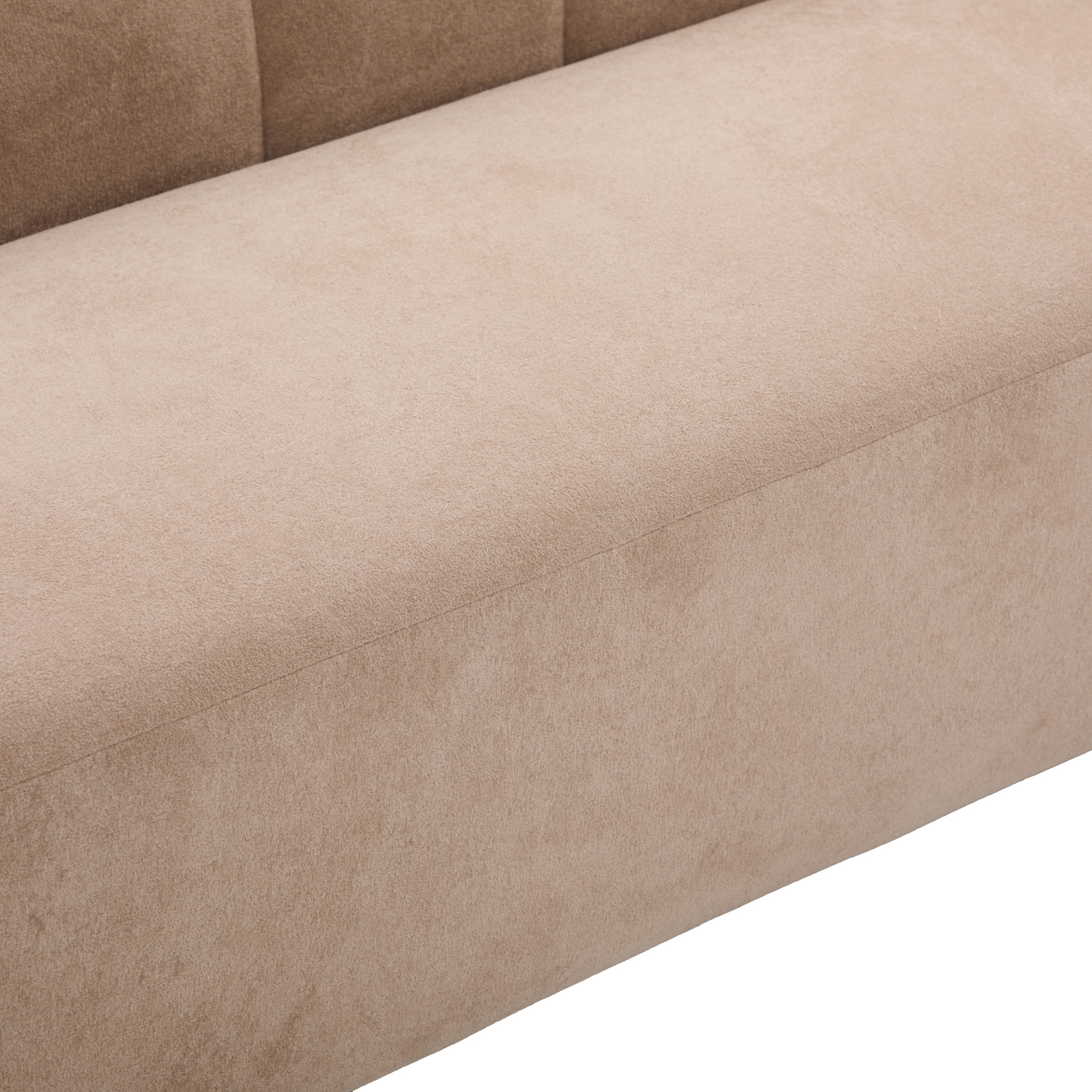 Christopher Knight Home 80" Modern Curved Velvet Sofa, Upholstered Couch with 3 Seats, Nomad