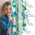 thumbnail image 3 of Blackout Kids Curtains,LightGreen Cartoon Dinosaurs Trees Pattern Childrens Insulated Curtains Set Of 2,Bedroom Essentials,Toddler Room Decor 42"x54", 3 of 5