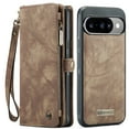 thumbnail image 2 of CaseMe Leather Case for Google Pixel 10 / 10 Pro,2 in 1 Detachable Wallet Case with 8-Card Holder Zipper Bills Slot,Magnetic Shockproof Flip Leather Cover Zipper Pocket Phone Cases,Brown, 2 of 9