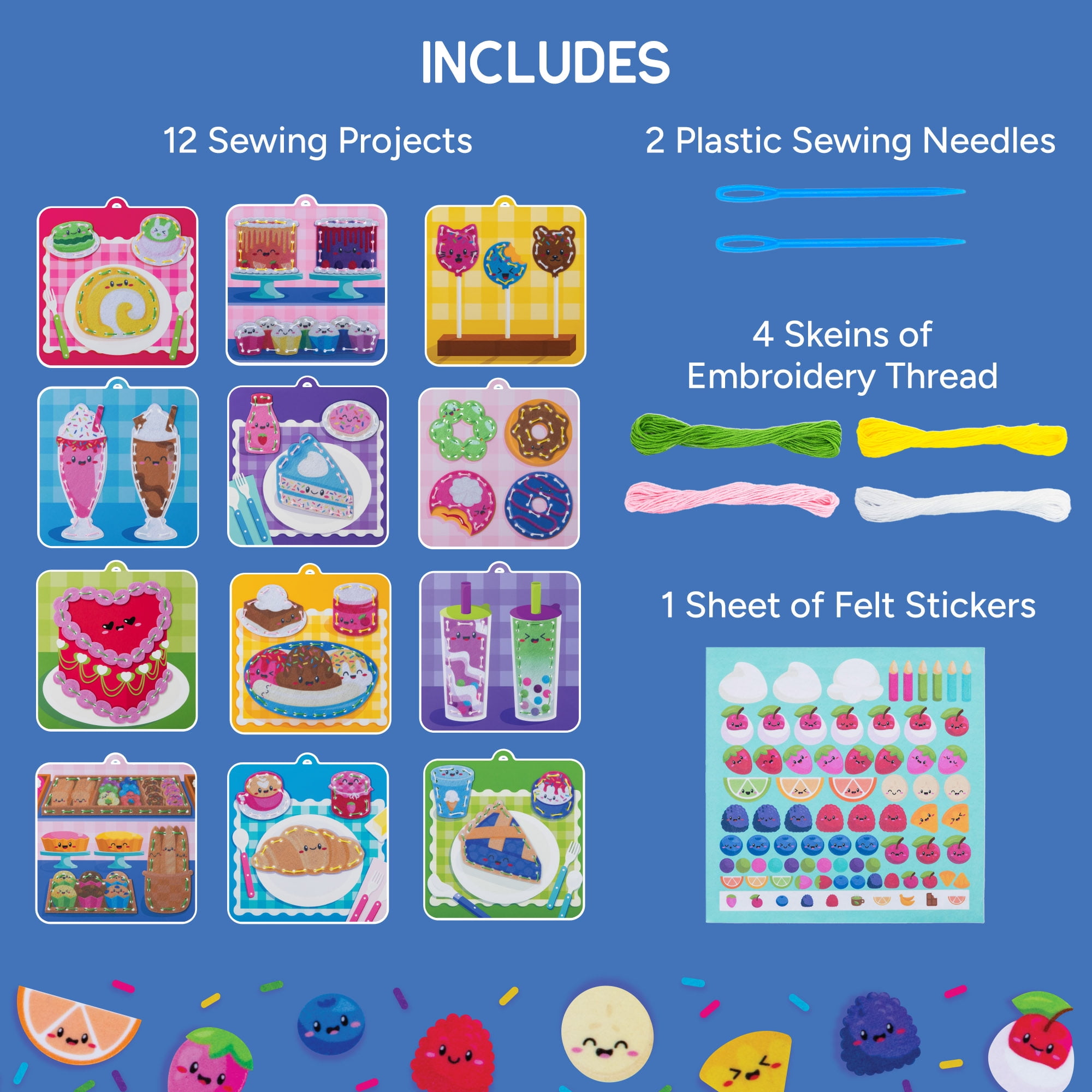 Educational Insights Sewing Kit - Sweet Treats, DIY Felt Craft Kit for Kids Ages 5+