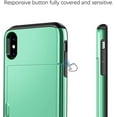 thumbnail image 5 of for iPhone X/XS Case, iPhone 10 Case, Hybrid iPhone X/XS Phone Case Wallet Case Card Holder Heavy Duty Protection Shockproof Anti Scratch Soft Rubber Bumper Case for iPhone X/XS 5.8inch Mint, 5 of 14