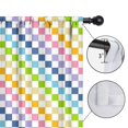 thumbnail image 4 of Blackout Kids Curtains,Rainbow Checkerboard Childrens Insulated Curtains Set Of 2,Bedroom Essentials,Toddler Room Decor 42"x63"(106x160cm), 4 of 4