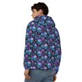 thumbnail image 4 of Kdxio blue daisy Skull flower Print Men Hoodies Casual Hoodies for Men with Zip Pockets Full Zip Long Sleeve Sweatshirt Sports Hooded Jacket-XX-Large, 4 of 5