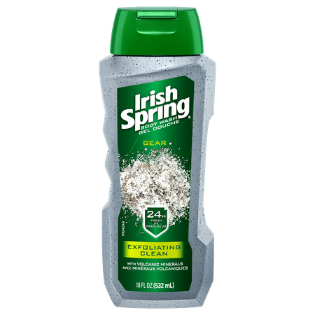 (2 pack) Irish Spring Gear Exfoliating Body Wash - 18 fl (Best Men's Exfoliating Body Wash)