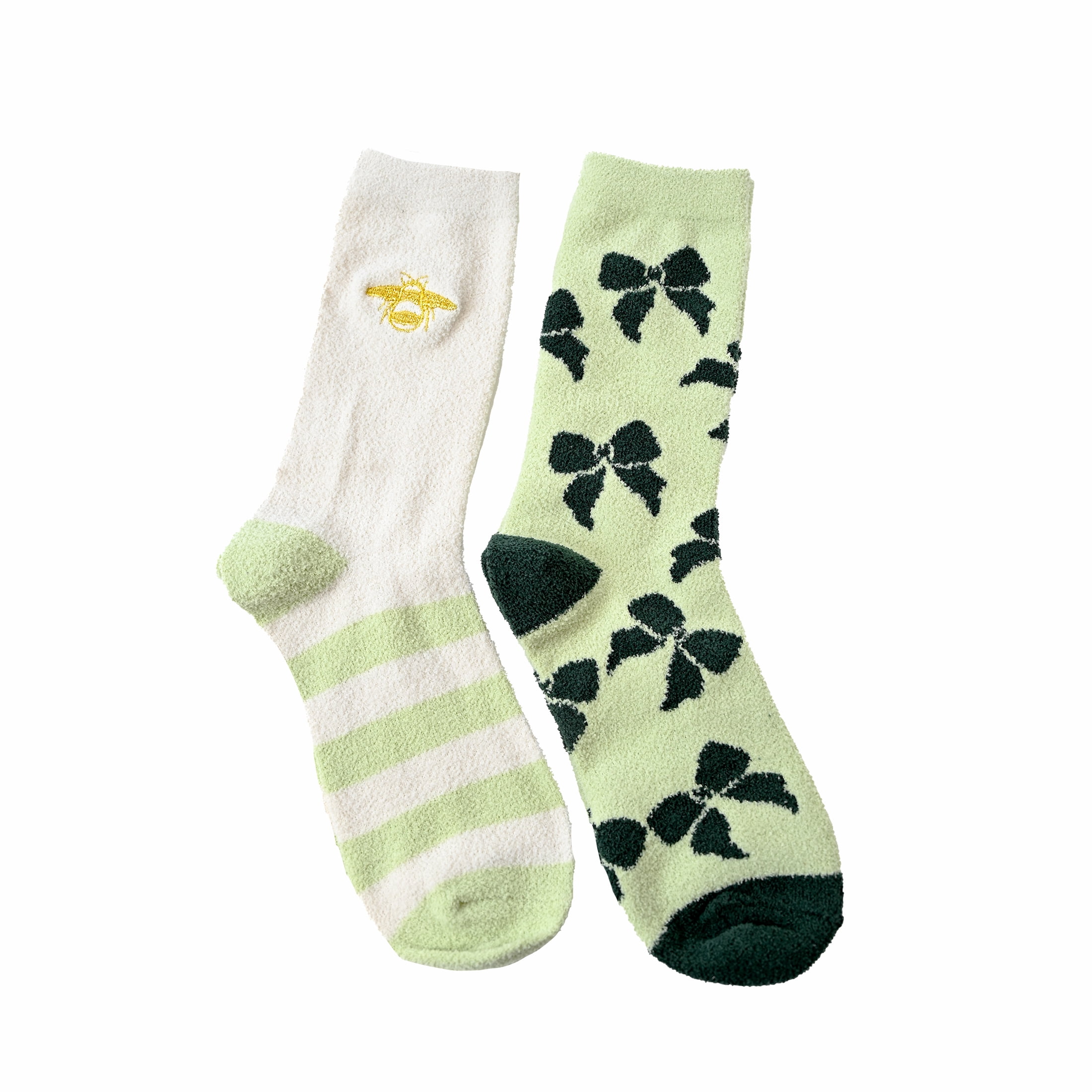Bridgerton, 4 Piece Green Set with Socks, Bookmark, and Bow, One-Size, Netflix Official Collection