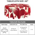 thumbnail image 3 of Valentines Day Tablecloth Round Table Cloths 60 Inch Wrinkle Resistant Picnic Table Covers Washable for Holiday Kitchen Party Picnic, 3 of 6