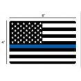 thumbnail image 3 of Police Tribute American Flag Blue & Black - Postcard Sized Vinyl Sticker 6" x 4", 3 of 3