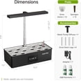 thumbnail image 6 of Suncoze 12 Pod Hydroponic Growing System, Indoor Herb Garden with 24W LED Grow Light, 4L Water Tank, Black, 6 of 10