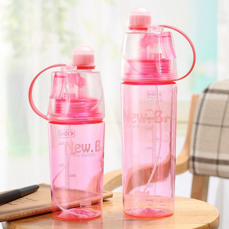 600ML Sport Cycling Mist Spray Water Gym Beach Bottle Leak-proof Drinking Cup
