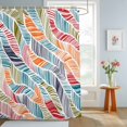 thumbnail image 4 of Shower Curtains for Bathroom, Abstract Beach Waterproof Fabric Shower Curtain, Summer Colorful Coastal Ocean Sea Wave Decorative Bathroom Curtain for Bathtub, 72"x72", No Hooks Included, 4 of 9