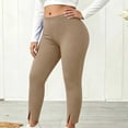 thumbnail image 3 of MLCDZ Plus Size Workout Leggings for Women High Waisted Side Slit Lounge Lightweight Gym Sports Yoga Pants Fitness Exercise Stretch Soft Trousers, 3 of 10