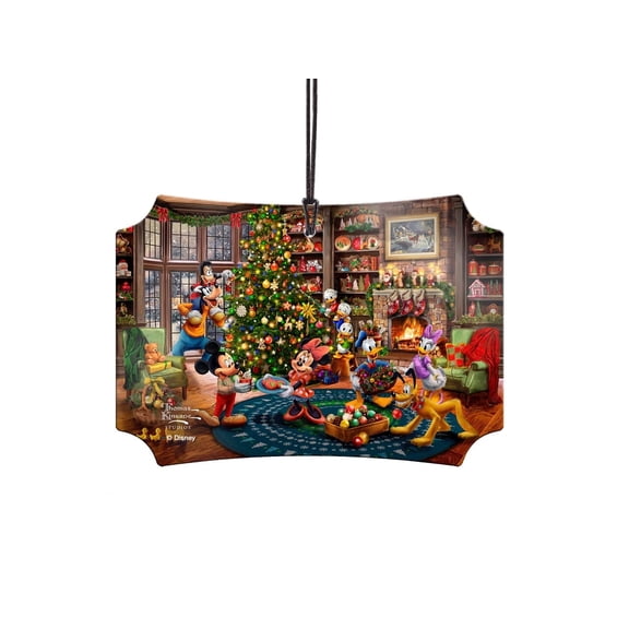 Disney (Mickey and Minnie Trimming the Tree) Hanging Metal Print AMBERL165