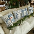 thumbnail image 6 of Christmas Pillow Covers Set of 4 for Xmas Decorative Pillowcase Winter Holiday Throw Cushion Case for Home Christmas Decor (Snowman Xmas Tree) (Blue, 18”x18“), 6 of 6