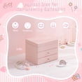 thumbnail image 4 of Music Jewelry Box ,3 Layer Wooden Kids Jewelry Boxes & Organizers with Spinning Dancer for Little Girl Toddler Christmas Birthday New Year,Pink, 4 of 7