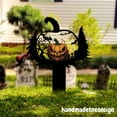 thumbnail image 3 of Handmadetneonsign Halloween Spooky Pumpkin Stake Sign, Halloween Garden Stake, Spooky Yard Stake 70356, 3 of 5