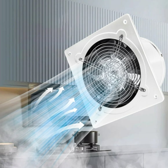 Boovnll Fan, Kitchen Oil Fume Ventilation Fan Silent Exhaust Fan Bathroom Window Mounted Powerful Exhaust Fan, Portable Fan