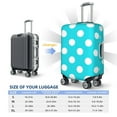 thumbnail image 4 of Fuzoiu Aqua And White Polka Dot Print Suitcase Cover,Washable Luggage Covers for Suitcase,Elastic Luggage Protector Cover,Scratch Resistant Travel Suitcase Covers-X-Large, 4 of 7