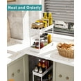thumbnail image 3 of GHSDFBB Under Sink Organizer, Under Cabinet Basket Organizer Drawer with Hooks, Bathroom Standing Rack, Multi-purpose Storage Shelf,White, 3 of 7