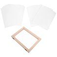 thumbnail image 1 of OUNONA 1Set Wooden Craft Screen Frame with Mesh for Papermaking and Small Paper Art Projects, 1 of 6