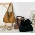 thumbnail image 4 of Lohol Large Suede Tote Bag For Women Slouchy Shoulder Bags Suede Purses Women’s Satchel Bag Work Handbag Crescent Bag Travel Winter(Coffee), 4 of 8