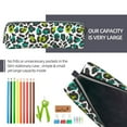 thumbnail image 5 of Fotbe Green Leopard Pattern Leather Pencil Case, Pencil Pouch with Durable Zipper, Compact and Stylish Organizer for Stationery, Art Supplies, Travel Essentials, 5 of 7