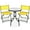 Yellow, variant on Best Choice Products 3-Piece Patio Bistro Dining Furniture Set w/ Glass Tabletop, Folding Chairs - Gray
