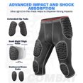 thumbnail image 3 of Exxact Sports Combat 7-Pad Adult Football Girdle for Men with Cup Pocket, Padded Compression Shorts with Integrated Pads, Men's Girdle Football (AL, Black), 3 of 6