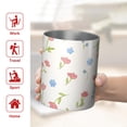 thumbnail image 5 of Floral 12oz Stainless Steel Coffee Mug – Double-Wall Insulated Cup with Spill-Resistant Lid, 360° Full-Print Design, Keeps Drinks Hot & Cold for Home, Office, Travel,Thanksgiving,Christmas, Spring, 5 of 5