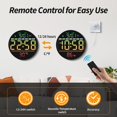 thumbnail image 4 of Reloj de pared Maxstar de 8" con temporizador LED RGB, alarma y temperatura, 4 of 7